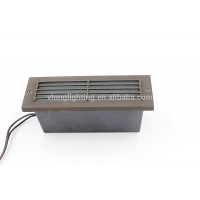 STA04 low voltage led aluminum box and louvered cover lighting fixture outdoor step stairs lights with ETL/UL approval